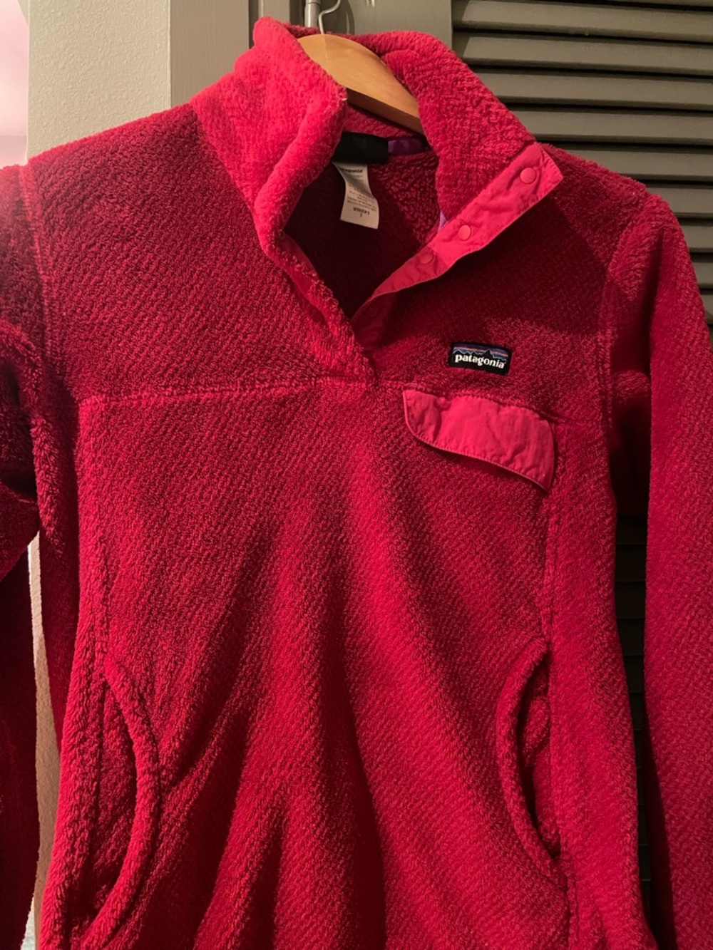 Patagonia Women's Red Snap-Front Fleece Pullover